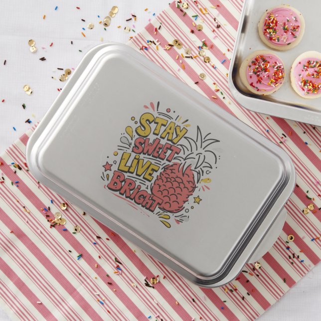 Pineapple Cake Box | Tropical Bakery Gift Box Pan (In Situ)