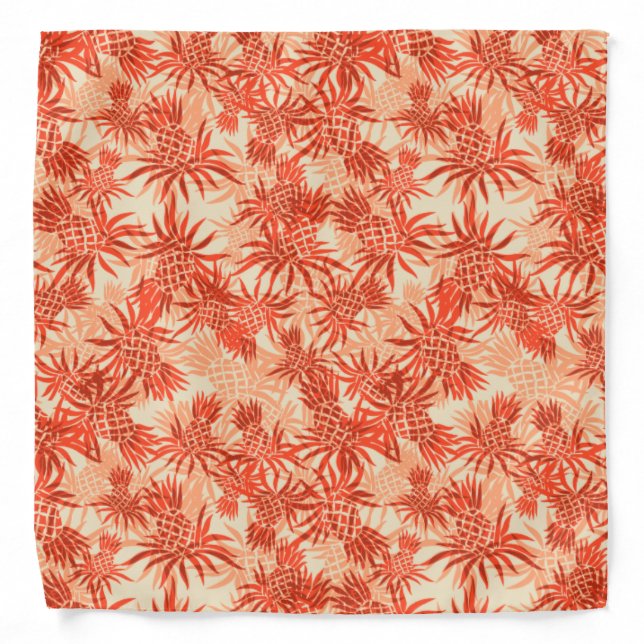Pineapple Camo Hawaiian Aloha Shirt Bandana (Front)
