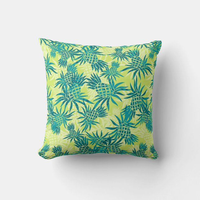 Pineapple Camo Hawaiian  Decorative Pillows (Front)