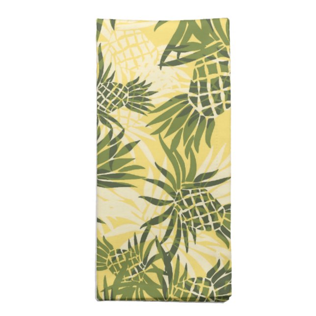 Pineapple Camo Hawaiian Dinner Napkins (Folded)