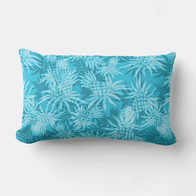 Pineapple Camo Hawaiian Lumbar Pillows (Front)