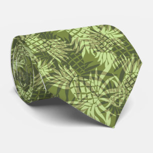 Pineapple Camo Hawaiian Necktie