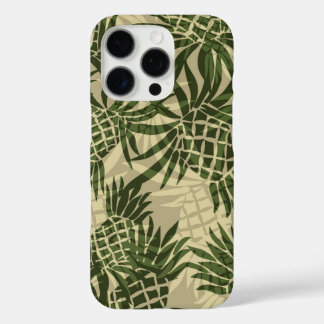 Pineapple Camo Hawaiian Olive iPhone 16 Pro Case