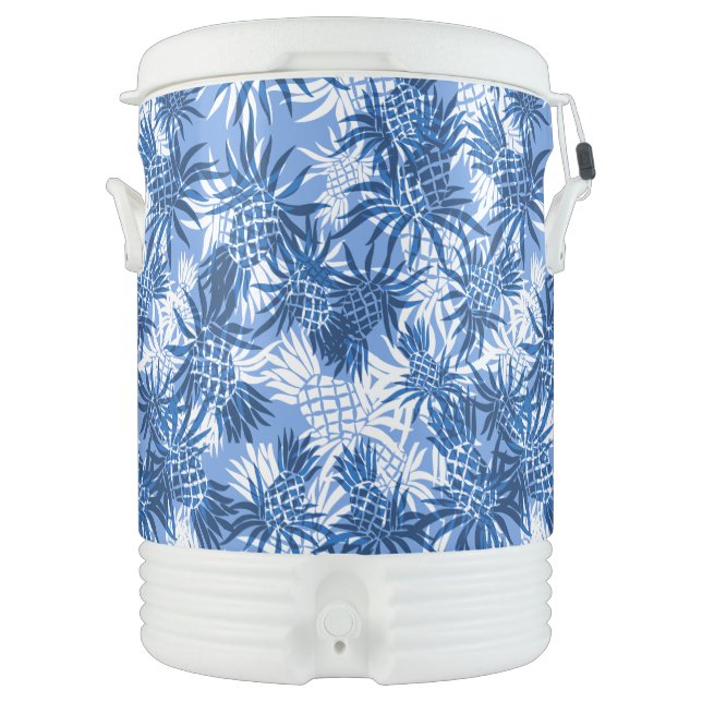 Pineapple Camo Hawaiian Tropical Drink Coolers Cooler (Front)