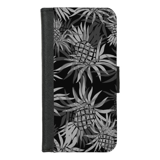 Pineapple Camo Hawaiian Tropical  iPhone Wallet Case (Front)