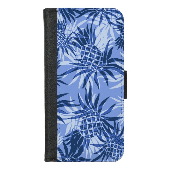 Pineapple Camo Hawaiian Tropical  iPhone Wallet Case (Front)