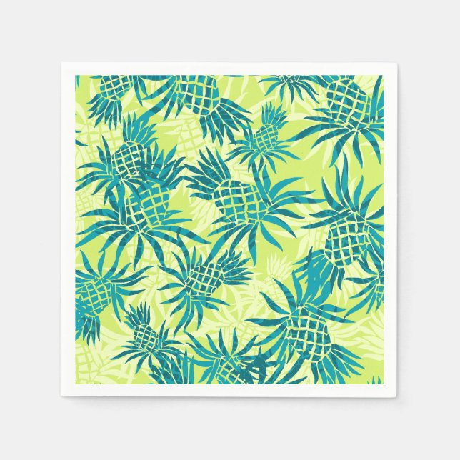 Pineapple Camo Hawaiian Tropical Napkins (Front)