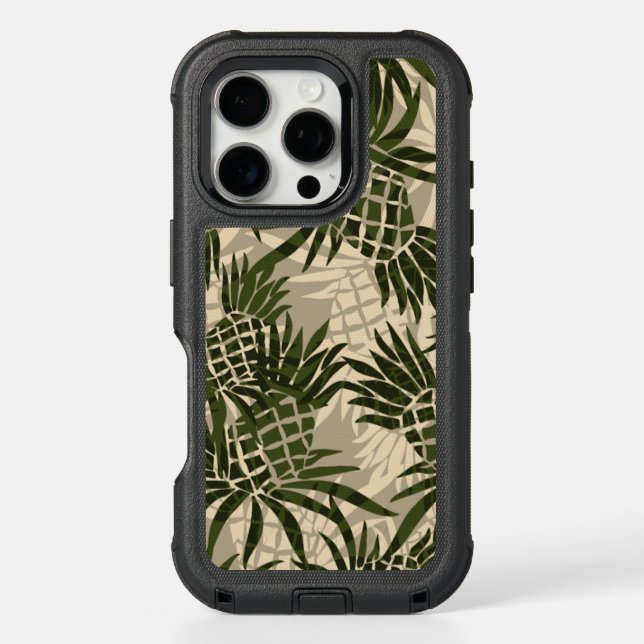 Pineapple Camo Hawaiian Tropical Otterbox iPhone Case (Back)