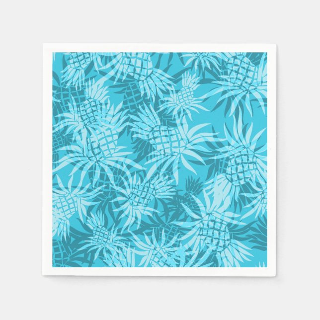 Pineapple Camo Hawaiian Tropical Paper Napkins (Front)