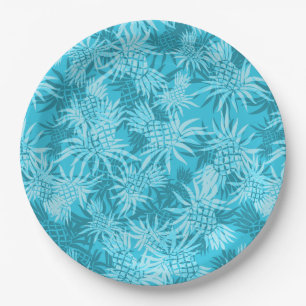 Pineapple Camo Hawaiian Tropical Paper Plates