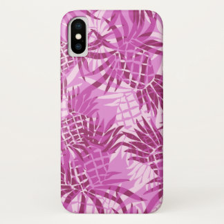 Pineapple Camo Hawaiian Tropical - Pink iPhone X Case