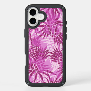 Pineapple Camo Hawaiian Tropical Pink iPhone 16 Plus Case
