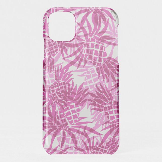 Pineapple Camo Hawaiian Tropical Pink Uncommon iPhone Case (Back)