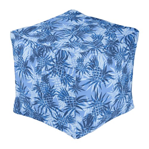 Pineapple Camo Hawaiian Tropical Pouf