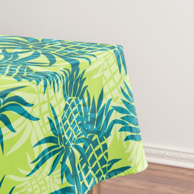 Pineapple Camo Hawaiian Tropical Tablecloth (In Situ)