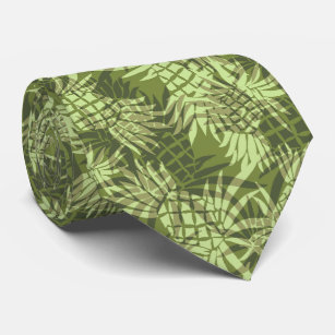 Pineapple Camo Hawaiian Two-sided Printed Neck Tie