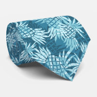 Pineapple Camo Hawaiian Two-sided Printed Neck Tie