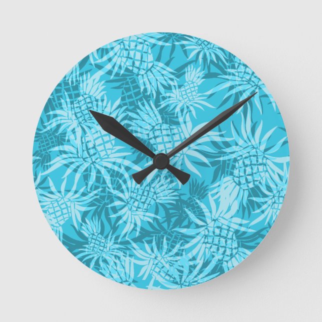 Pineapple Camo Hawaiian Wall Clocks (Front)