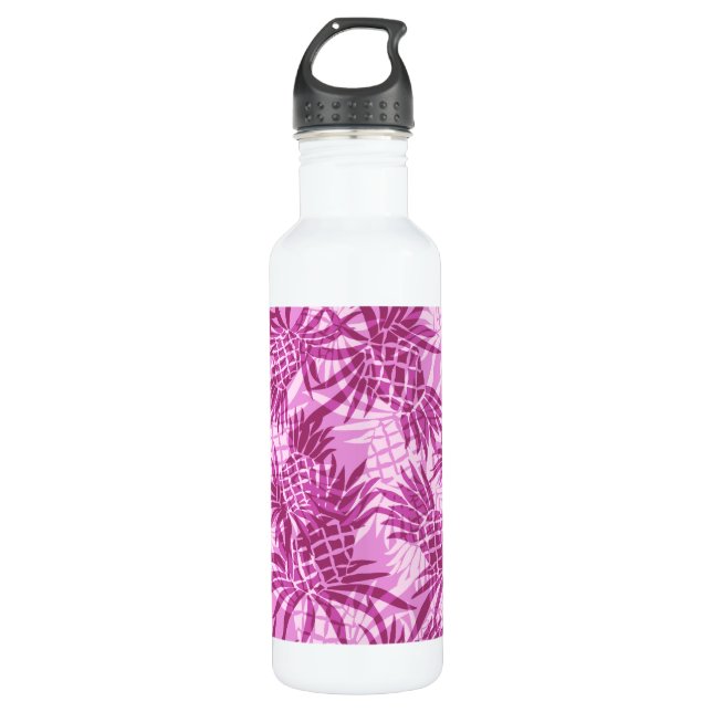 Pineapple Camo Hawaiian Water Bottle (Front)