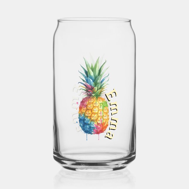 Pineapple Can Glass (Front)