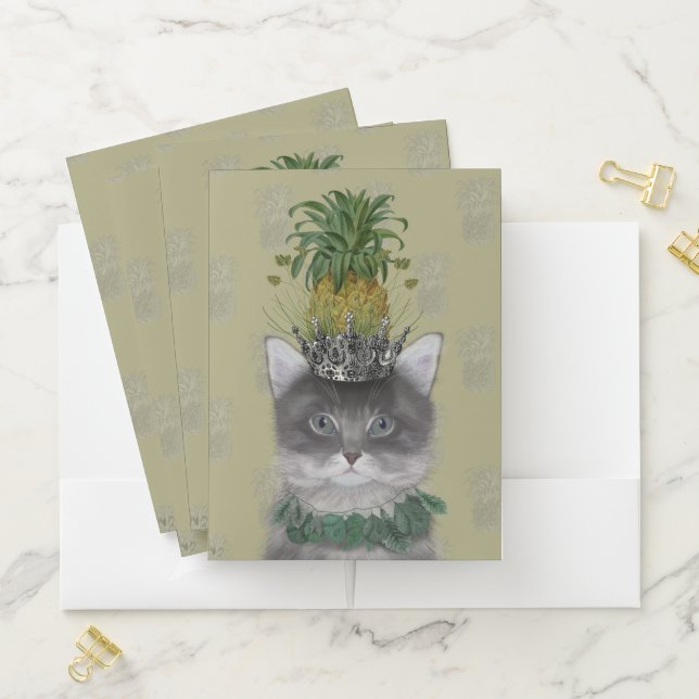Pineapple Cat Pocket Folder (In Situ)