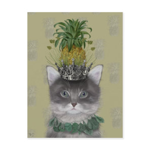 Pineapple Cat Postcard
