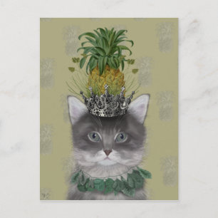 Pineapple Cat Postcard