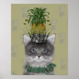 Pineapple Cat Poster