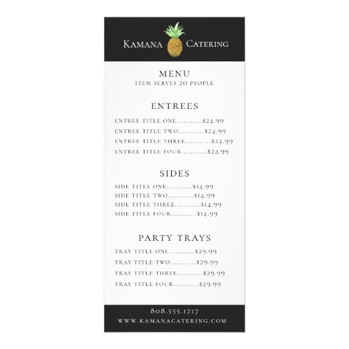 Pineapple Catering Menu