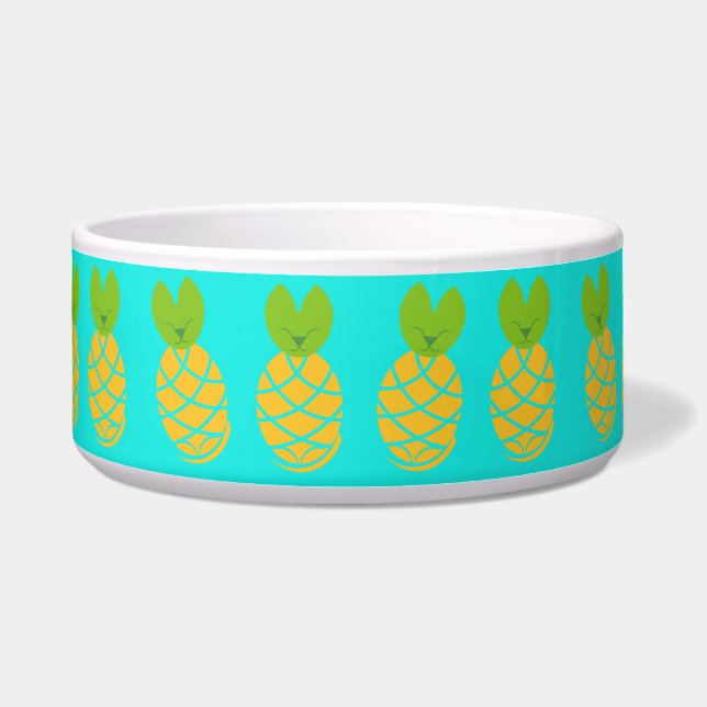 Pineapple Cats Bowl (Front)