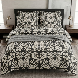 Pineapple cheater hawaiian quilt duvet cover