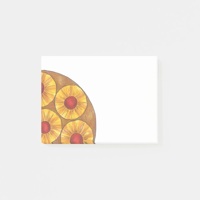 Pineapple Cherry Upside Down Cake Post its Post-it Notes (Front)