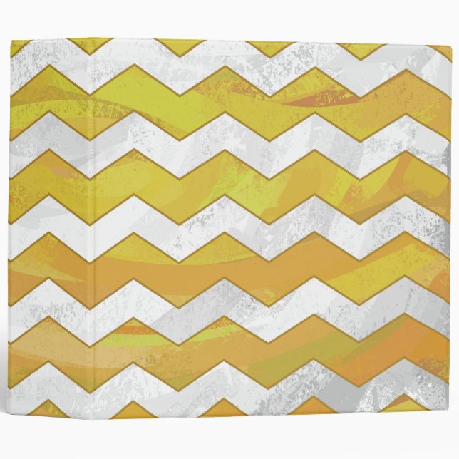 Pineapple Chevron Pattern 3 Ring Binder (Front/Spine)