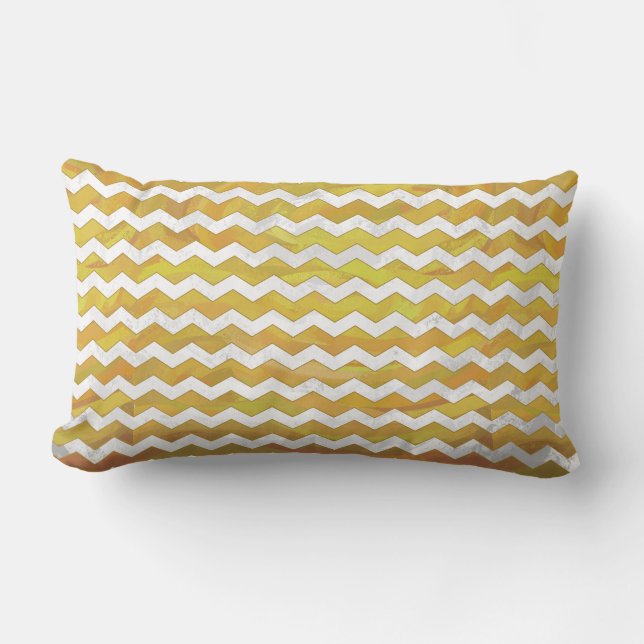 Pineapple Chevron Pattern Lumbar Pillow (Front)