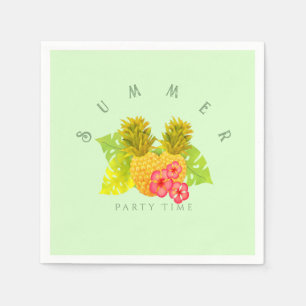 Pineapple Chic Green Napkins