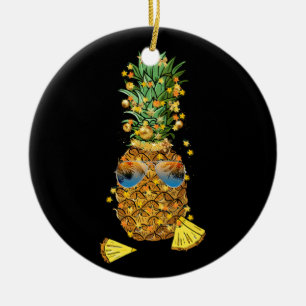 Pineapple Christmas Tree Christmas in July Fruit S Ceramic Ornament