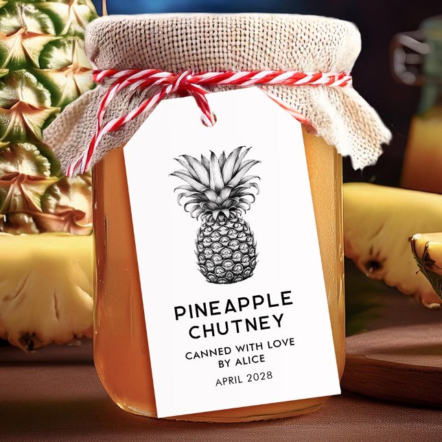 Pineapple chutney homemade preserve gift tags (Creator Uploaded)