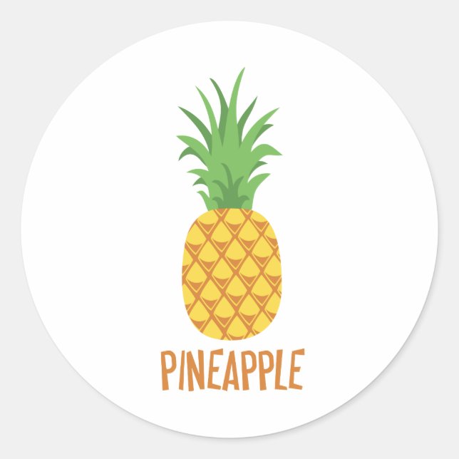 Pineapple Classic Round Sticker (Front)