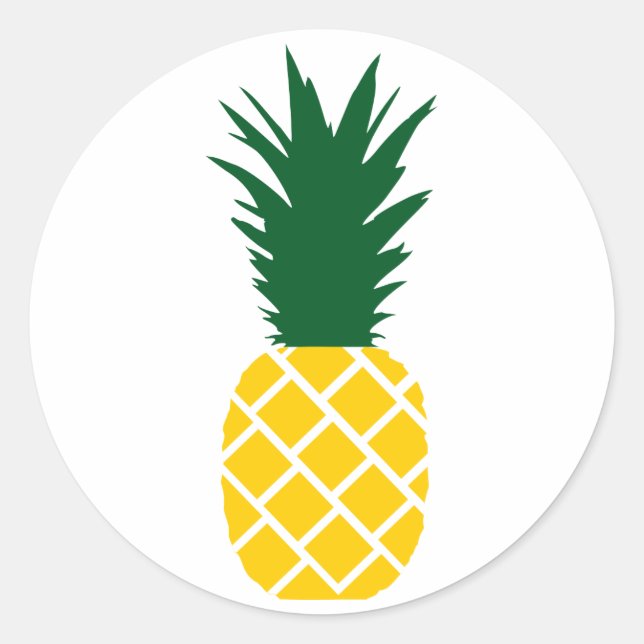 Pineapple Classic Round Sticker (Front)