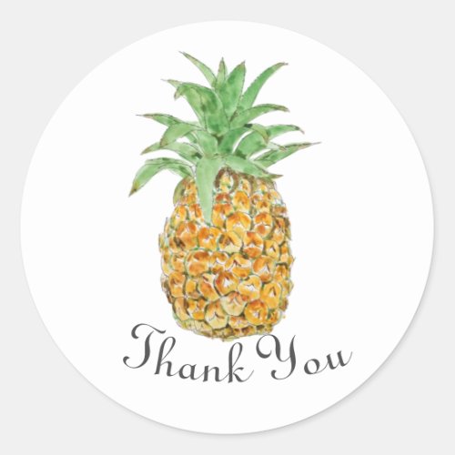 pineapple classic round sticker 