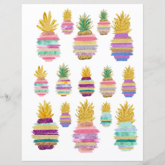 Pineapple Clipart For Your Scrapbook and Journal (Front)