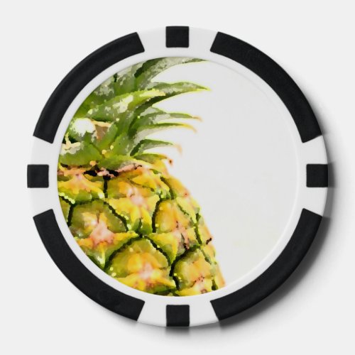 Pineapple Closeup Poker Chips