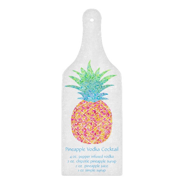 Pineapple Cocktail Recipe Cheese Board (Front)