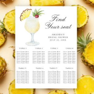 Pineapple Cocktail Wedding seating chart