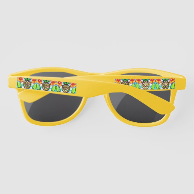 Pineapple colorful island sunglasses (Back)