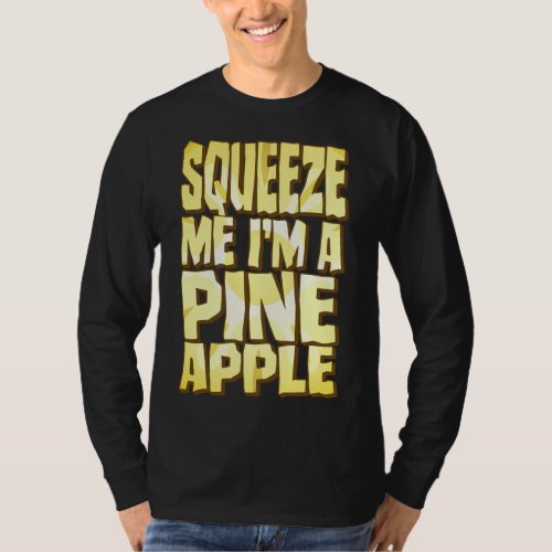 Pineapple Costume Funny Halloween Fruit Slice Sque T_Shirt