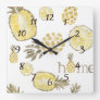 Pineapple Country Rustic Farmhouse Wall Clock