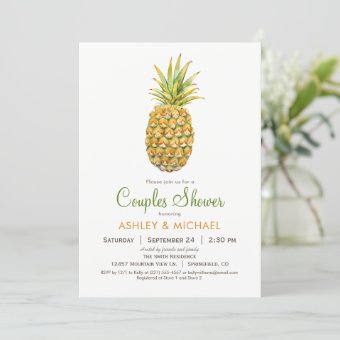 Pineapple Couples Shower Invitation | Zazzle