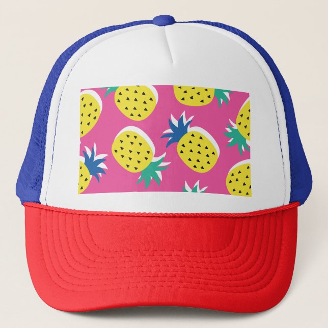 Pineapple Crazy Colors: Childish Pop-Art. Trucker Hat (Front)