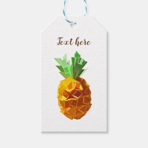 Pineapple Custom Text Gift Tags